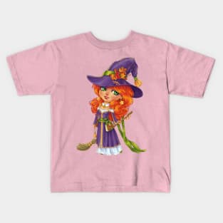 Hallowween Witch Chibi Kids T-Shirt